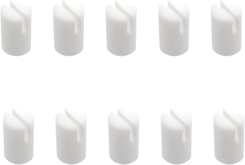 Cheerock 10Pack Banjo 5th String Nuts, 5x3mm Bone Bridge Pins for 5 String Banjo, Easy Installation Replacement Banjo Bridge Saddle Nut Accessories - Image 1